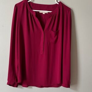 LOFT Burgundy Women's Blouse